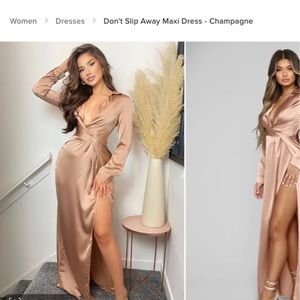 Surplice Satin Maxi Dress, Never Worn! Tags attached.